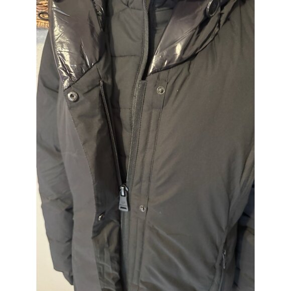 NEW Bernardo Large Black Puffer Coat Layered Hooded Water Resistant Winter $180 - Picture 8 of 16